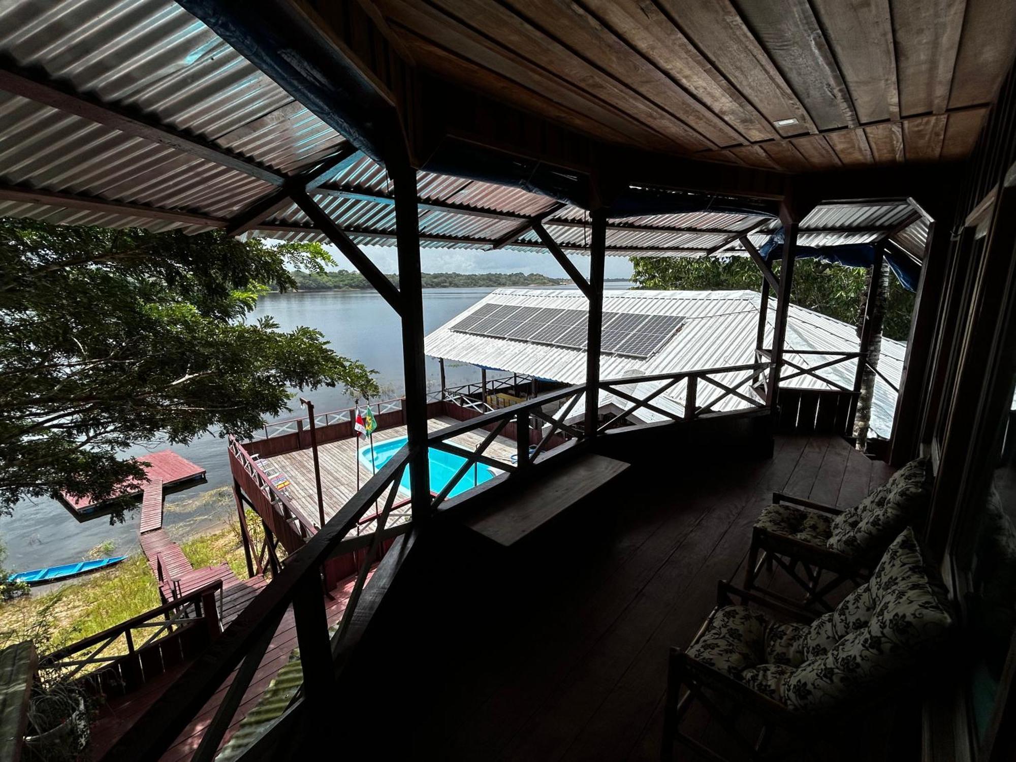 Vista do Lago Jungle Lodge Cajual Esterno foto